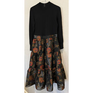 Ted Baker London Audria Mixed Media Long Sleeve Tiered Dress (3)